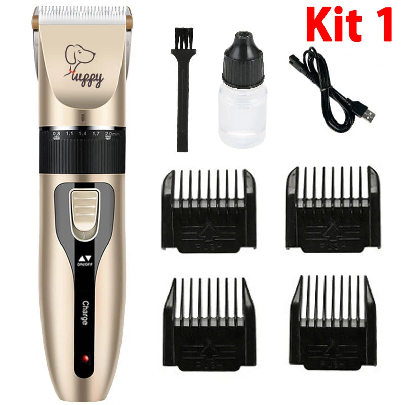 Rechargeable Pet Clipper Kit – Professional Dog & Cat Grooming Set