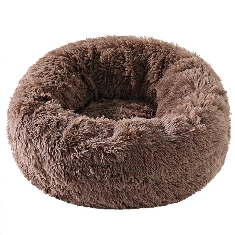Plush Pet Nest – Warm Detachable Round Bed for Cats & Dogs