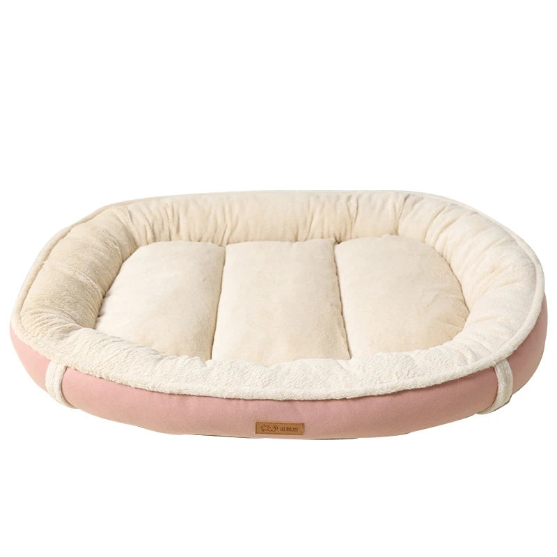 Winter Pet Bed – Warm Suede Cat & Dog Nest with Washable Pad