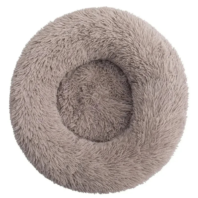 Round Plush Pet Bed – Super Soft Warm Bed for Cats & Dogs (40–90cm)