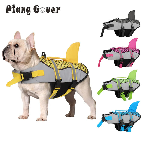 Shark Dog Life Jacket – Pet Swim Vest & Safety Harness