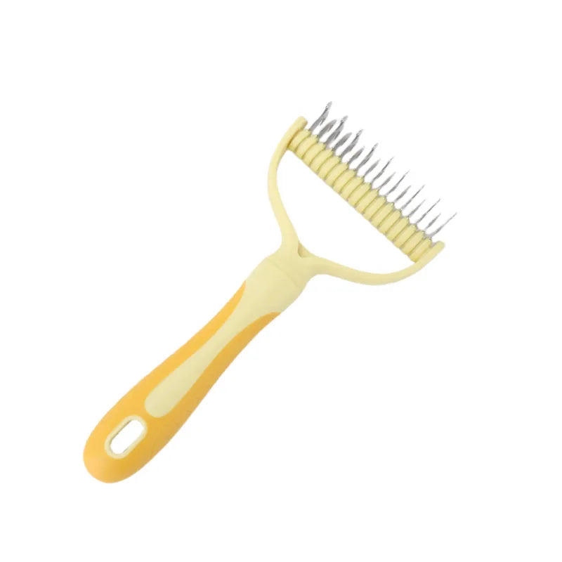 Double-Sided Pet Brush – Cat & Dog Fur Knot Cutter Comb