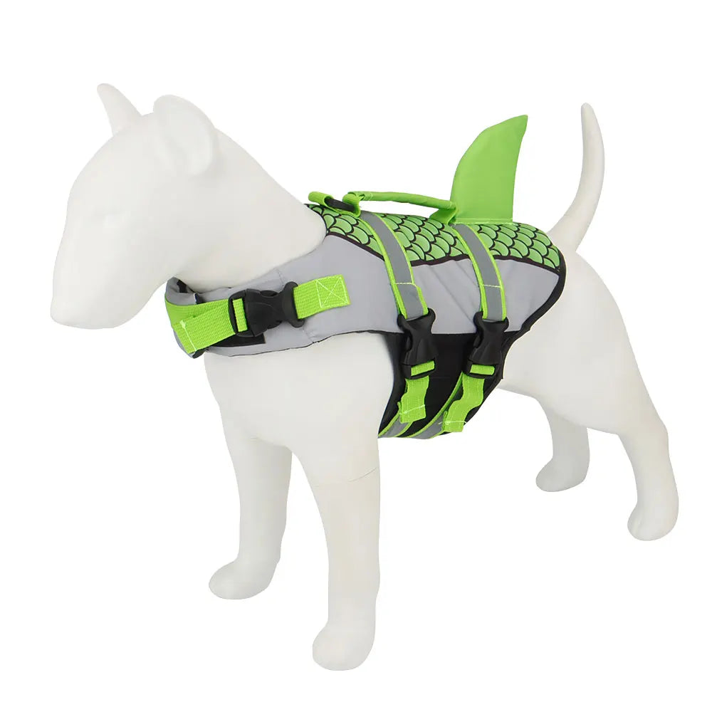 Shark Dog Life Jacket – Pet Swim Vest & Safety Harness