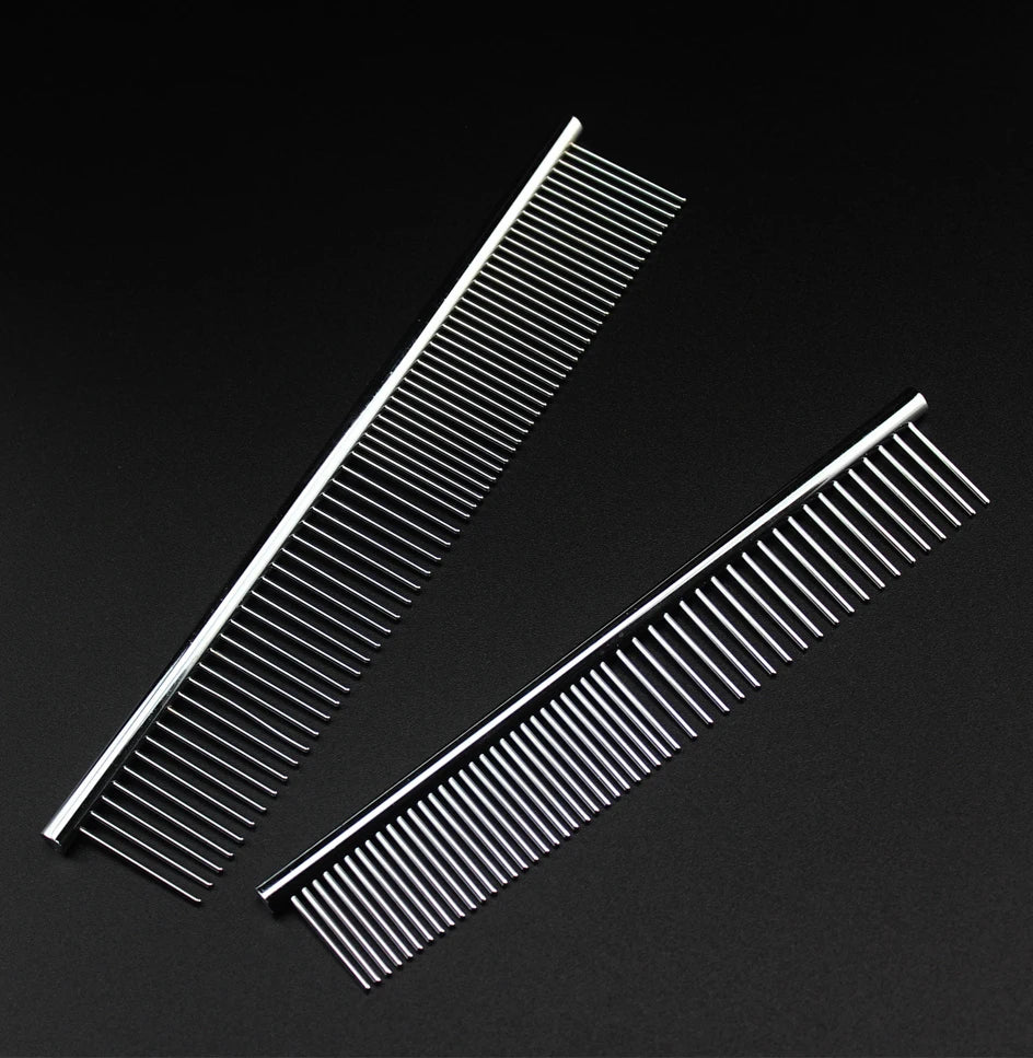 Stainless Steel Pet Comb – Long Hair Grooming Brush for Dogs & Cats