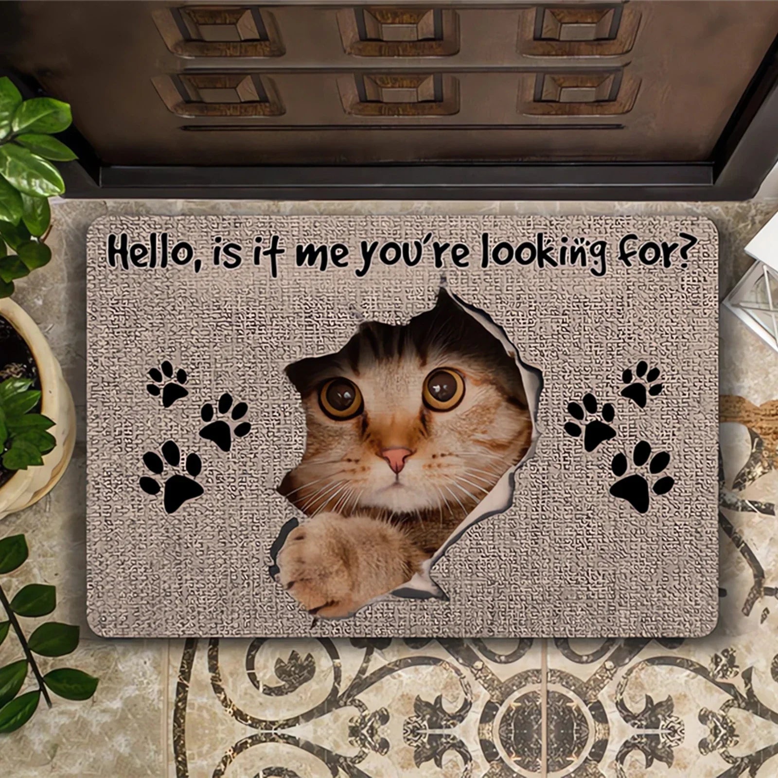 Cats Welcome People Tolerated Doormat – Funny Home Decor Rug