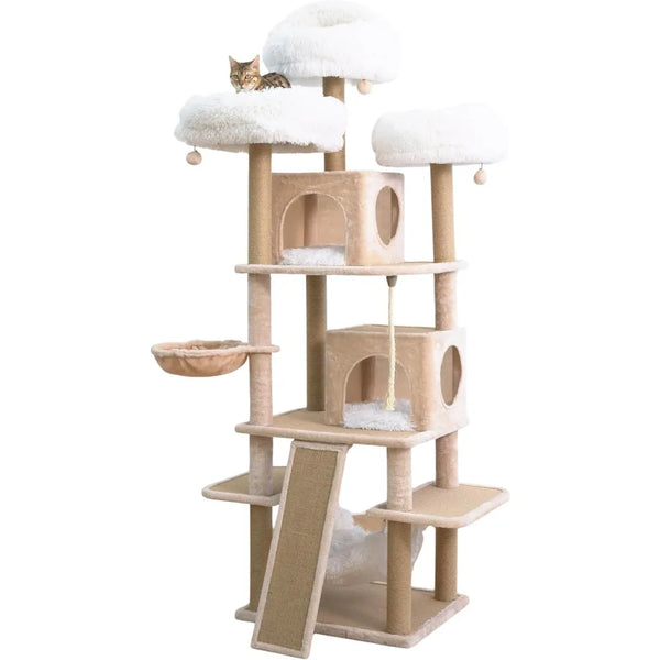 Catry 74.5" Extra Large Cat Tree – 7-Level Tower with Condos & Hammocks